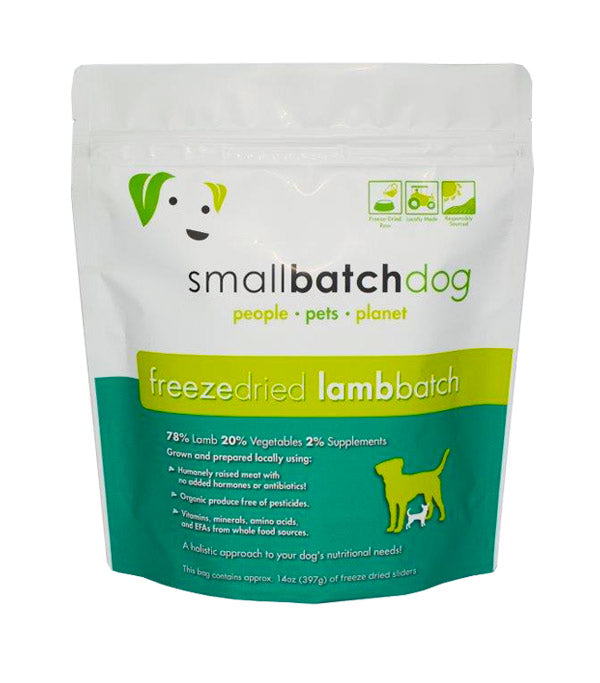 Small Batch Lamb Sliders Freeze Dried Dog Food 14z