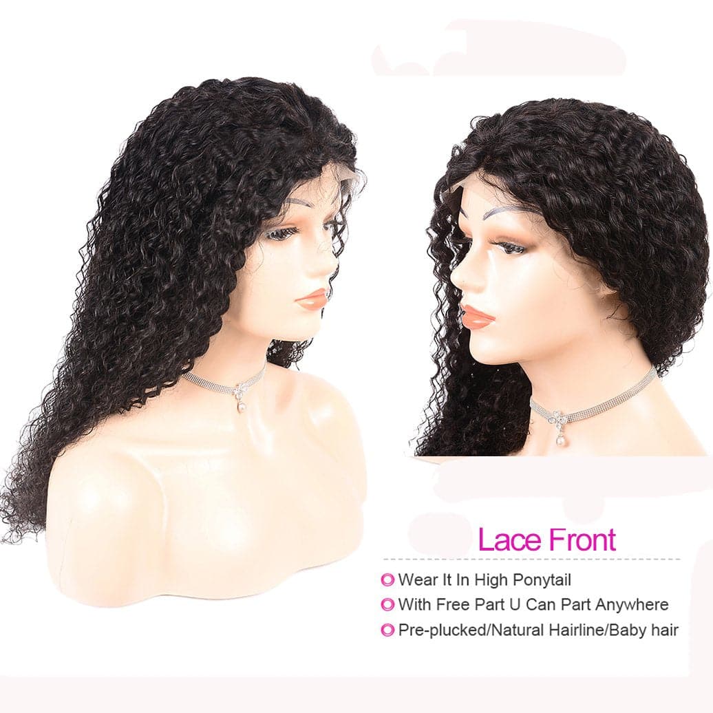 Fluffy Kinky Curly HD Transparent Lace Front Wigs 13x4/5x5 Real Human Hair Wig Pre Plucked Hairline