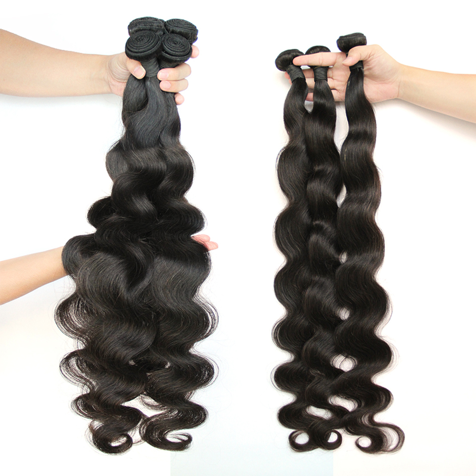 Body Wave 4 Bundles With 13x4 Lace Frontal Brazilian Human Hair