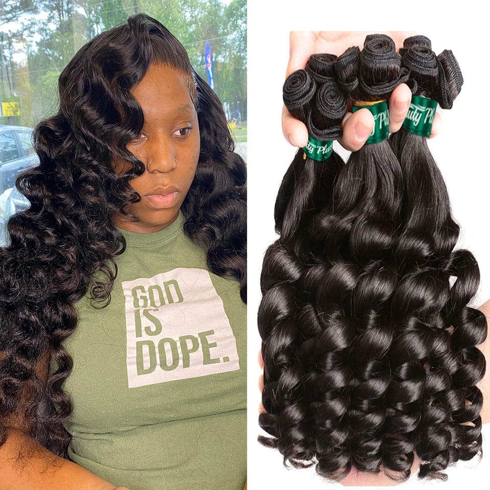 3 Bundles 10A Funmi Loose Wave Hair Human Hair Bundles Natural Color