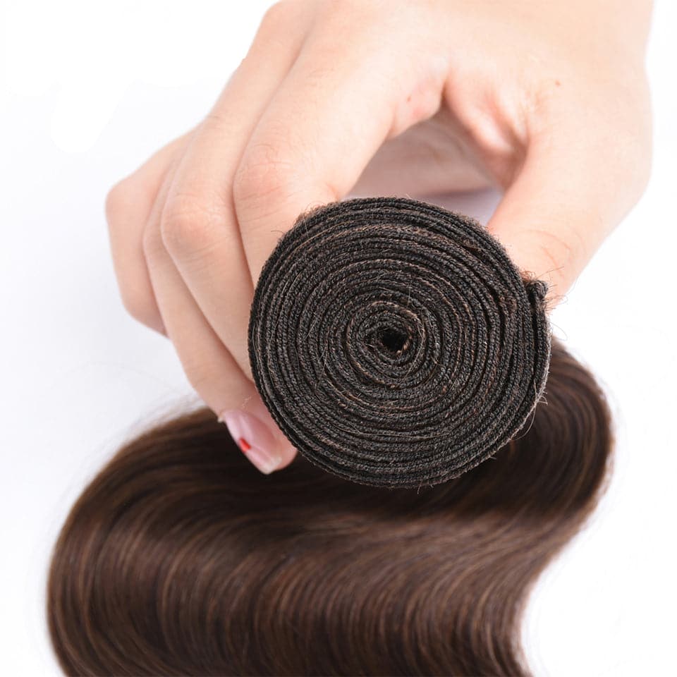 lumiere Chocolate Color Brown body wave 4 Bundles 100% Virgin Human Hair Extension