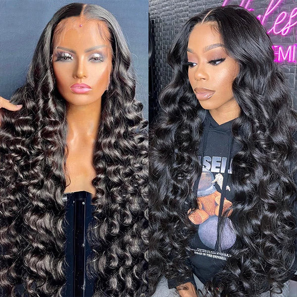 Loose Deep 4x4 Lace Closure Wig With Baby Hair Human Hair For Black Women