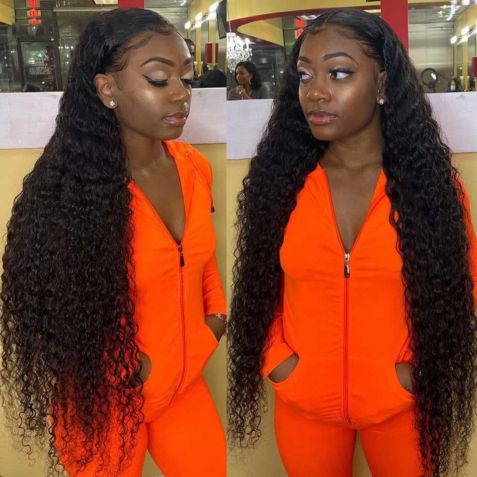 Peruvian Water Wave 4 Bundles With 4x4 Closure 8-40Inch Natural Wave Hair Extension Remy Human Hair