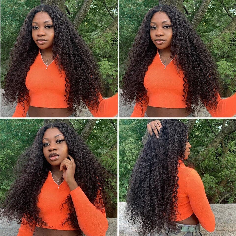 Peruvian Water Wave 4 Bundles With 4x4 Closure 8-40Inch Natural Wave Hair Extension Remy Human Hair