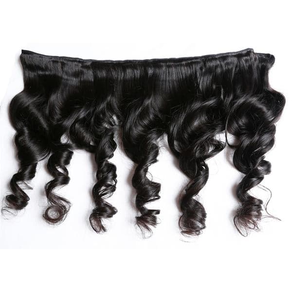 Loose Wave 4 Bundles With Closure 5x5 lace 100% virgin human hair