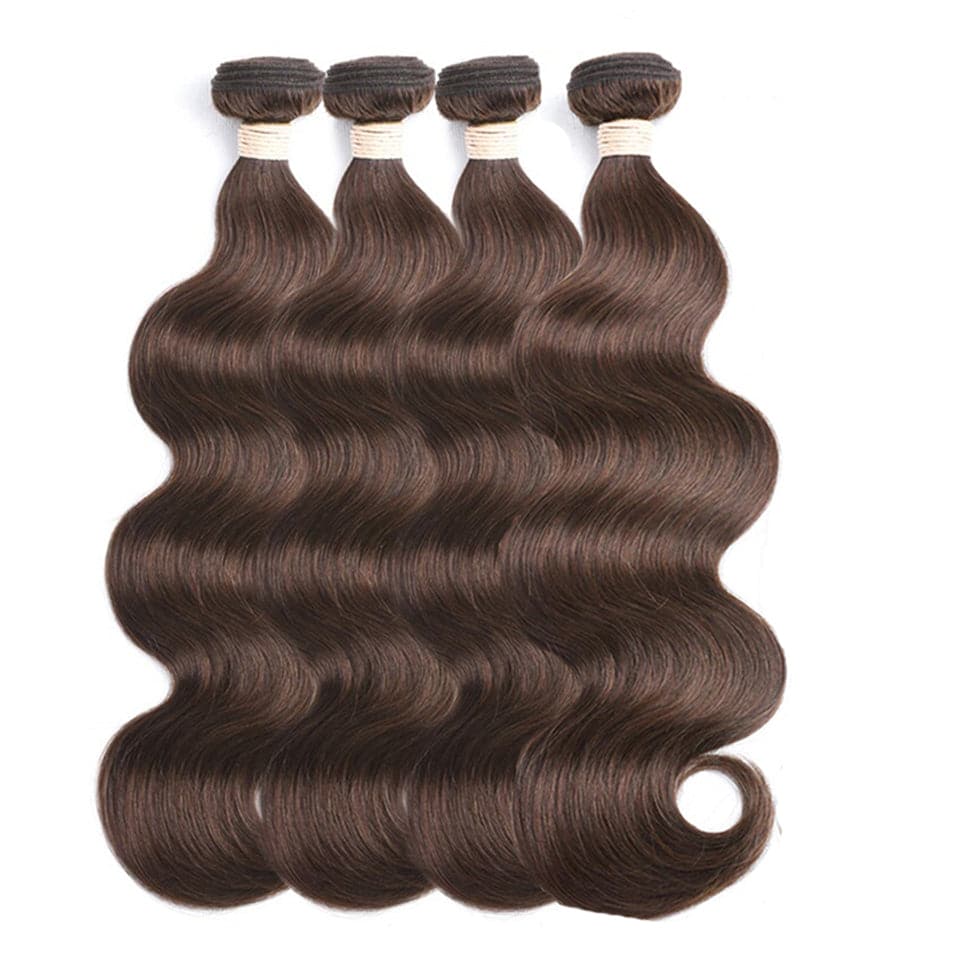 lumiere Chocolate Color Brown body wave 4 Bundles 100% Virgin Human Hair Extension