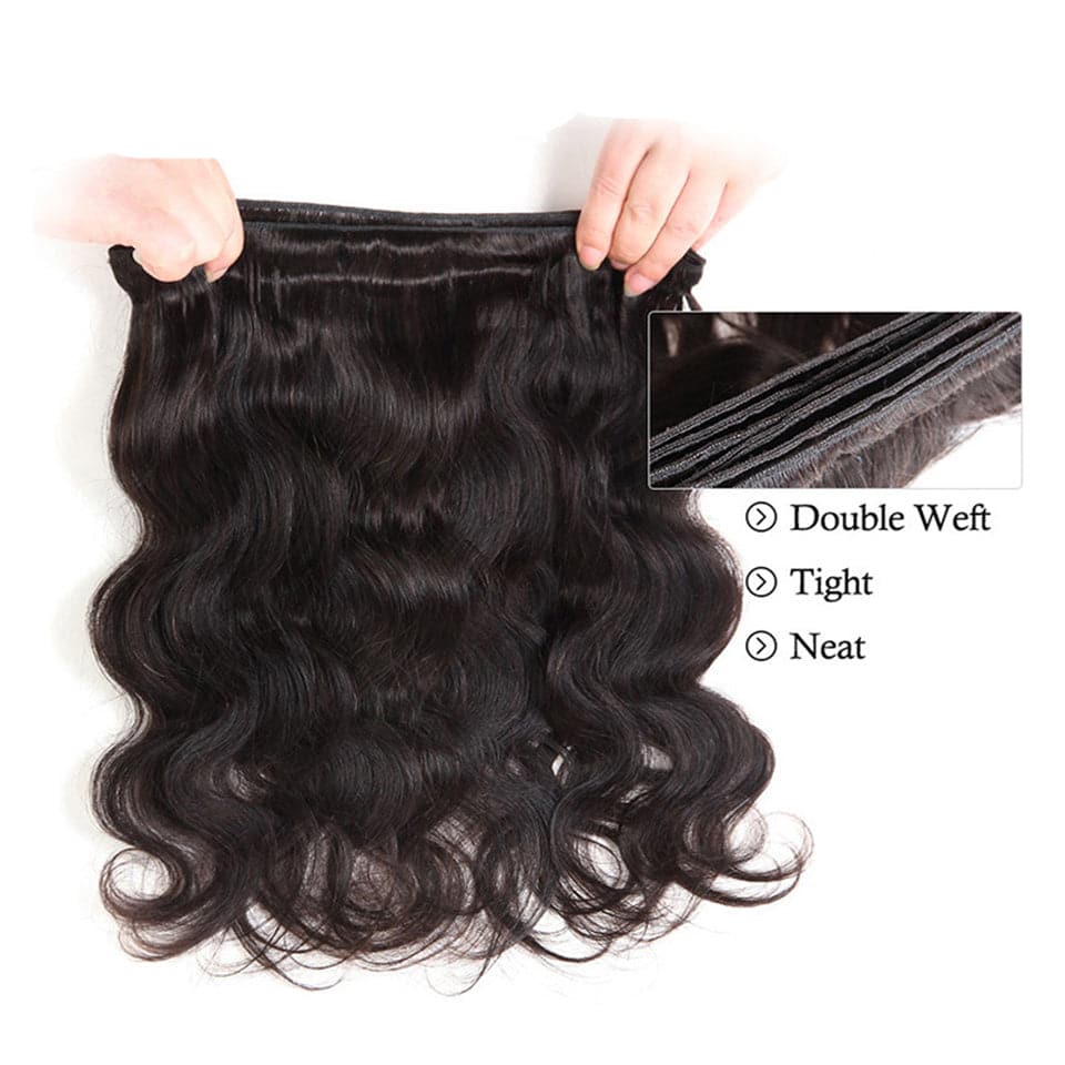 (B1) Body Wave 4 Bundles With 13x4 Lace Frontal Brazilian Human Hair