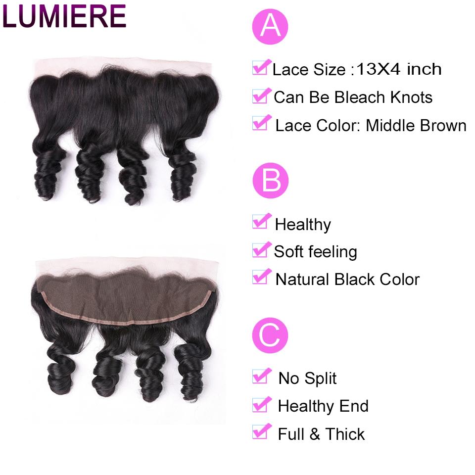 Loose Wave 3 Bundles With  13*4 Lace Frontal 100% human hair