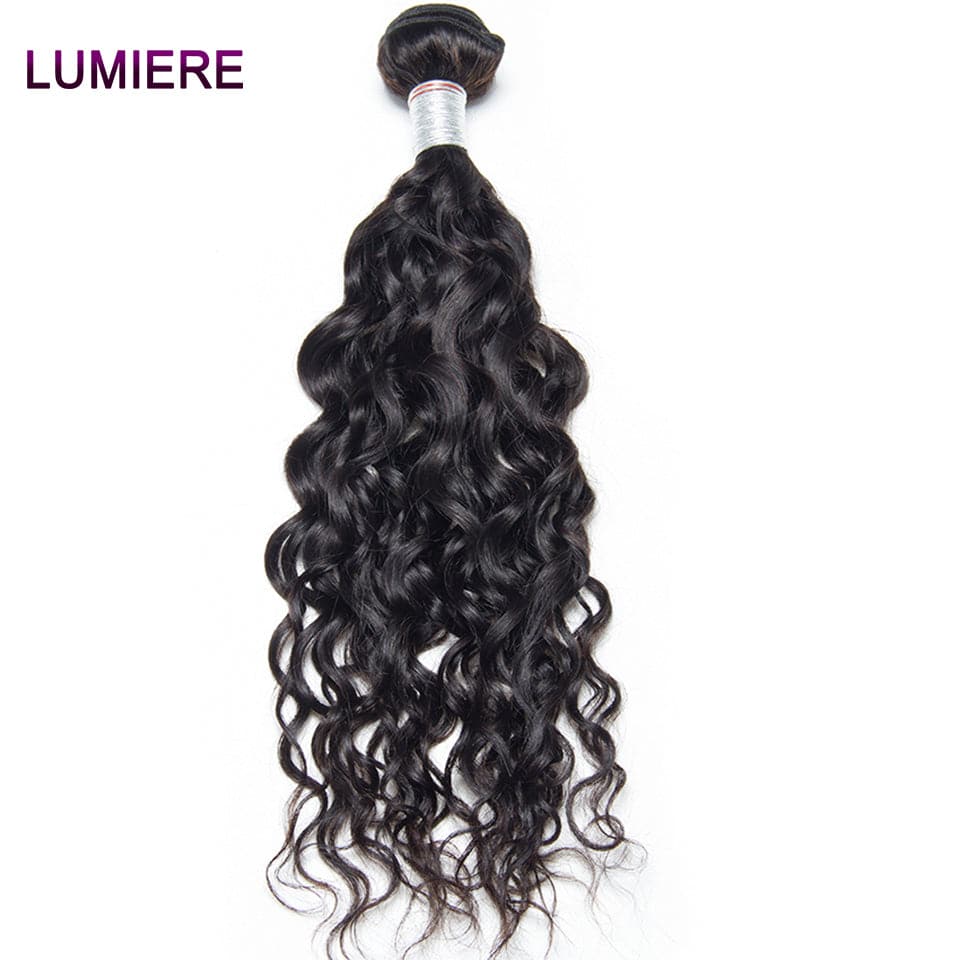 lumiere Indian Water Wave Virgin Hair 3 Bundles Human Hair Extension 8-40 inches