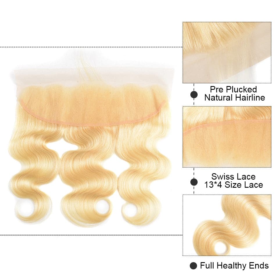 lumiere 613 Blonde Body Wave 4 Bundles with 13*4 Frontal Human Virgin Hair