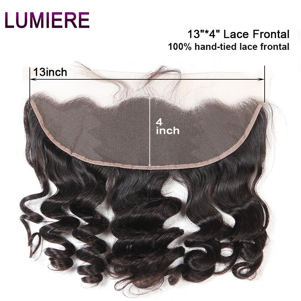 Loose Wave 3 Bundles With  13*4 Lace Frontal 100% human hair