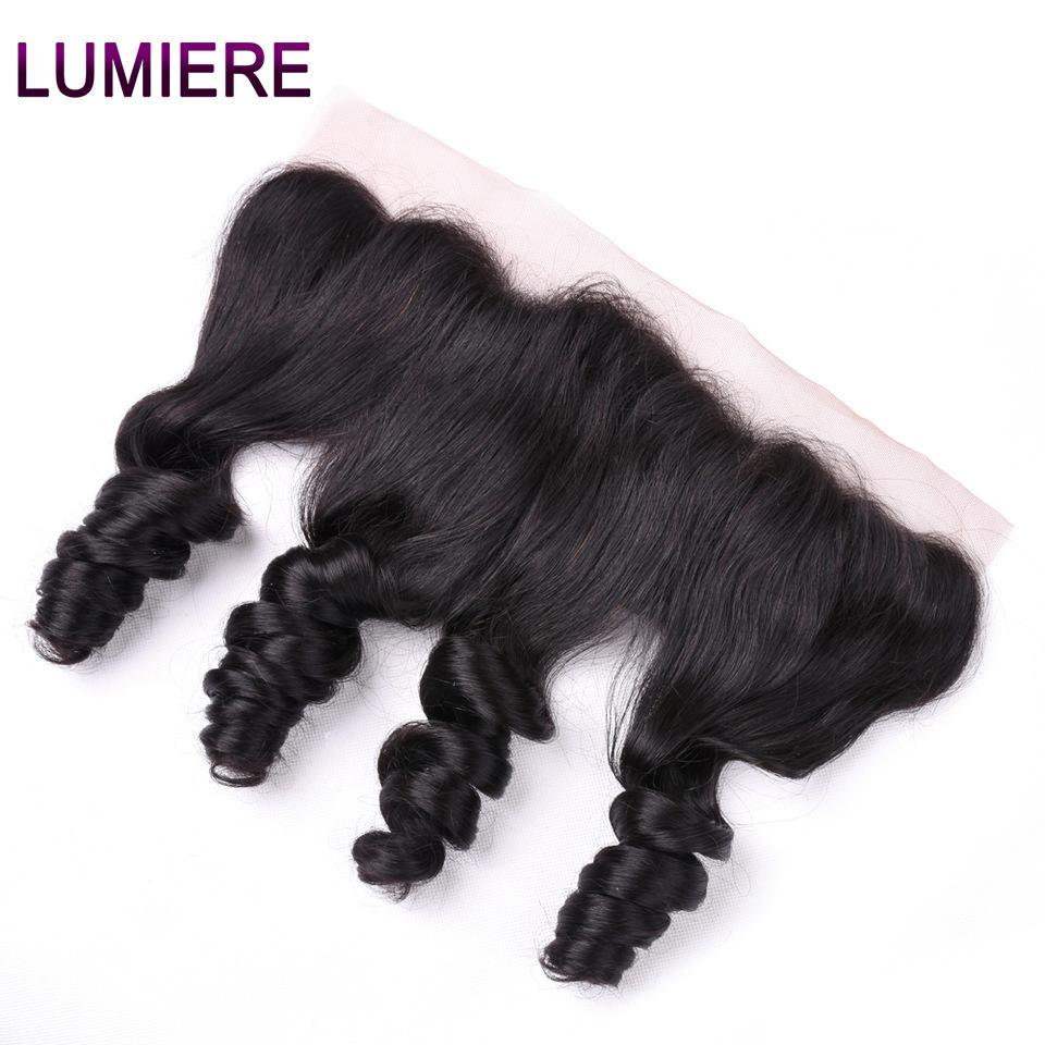 Loose Wave 3 Bundles With  13*4 Lace Frontal 100% human hair