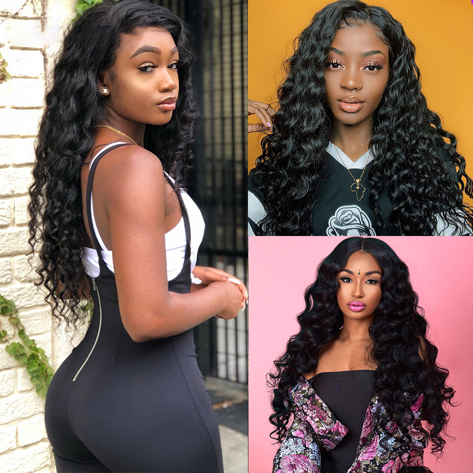 Loose Wave 3 Bundles With Closure 6x6 lace 100% virgin human hair