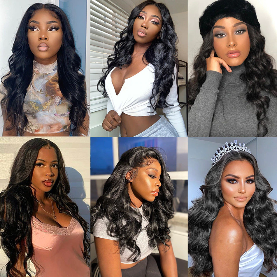 (B1) Body Wave 4 Bundles With 13x4 Lace Frontal Brazilian Human Hair