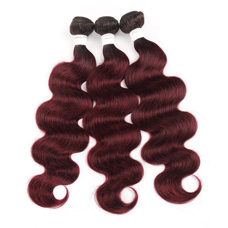 lumiere 1B/99J Ombre Body Wave 1  Bundle 100% Virgin Human Hair Extension