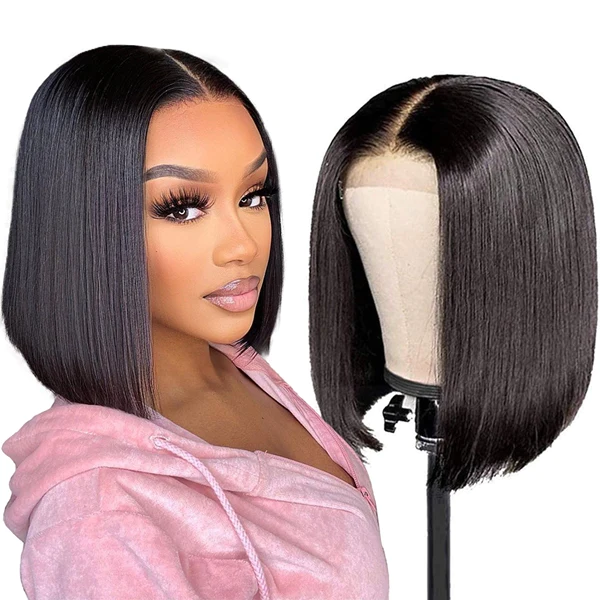 Straight 13x4 HD Lace Bob Wig 180% Density Short Bob Human Hair Wigs