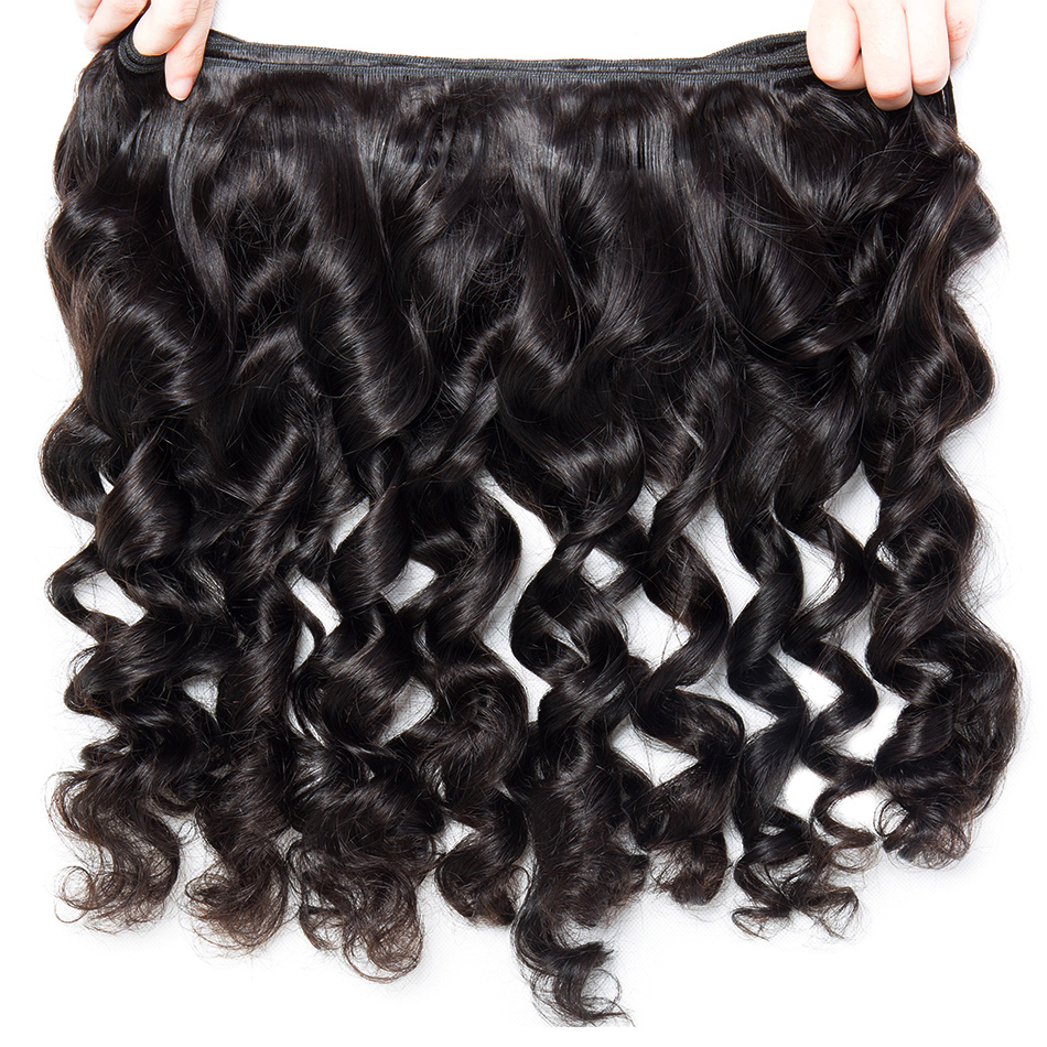 Loose Wave 3 Bundles With 13x4 Lace Frontal Brazilian Hair