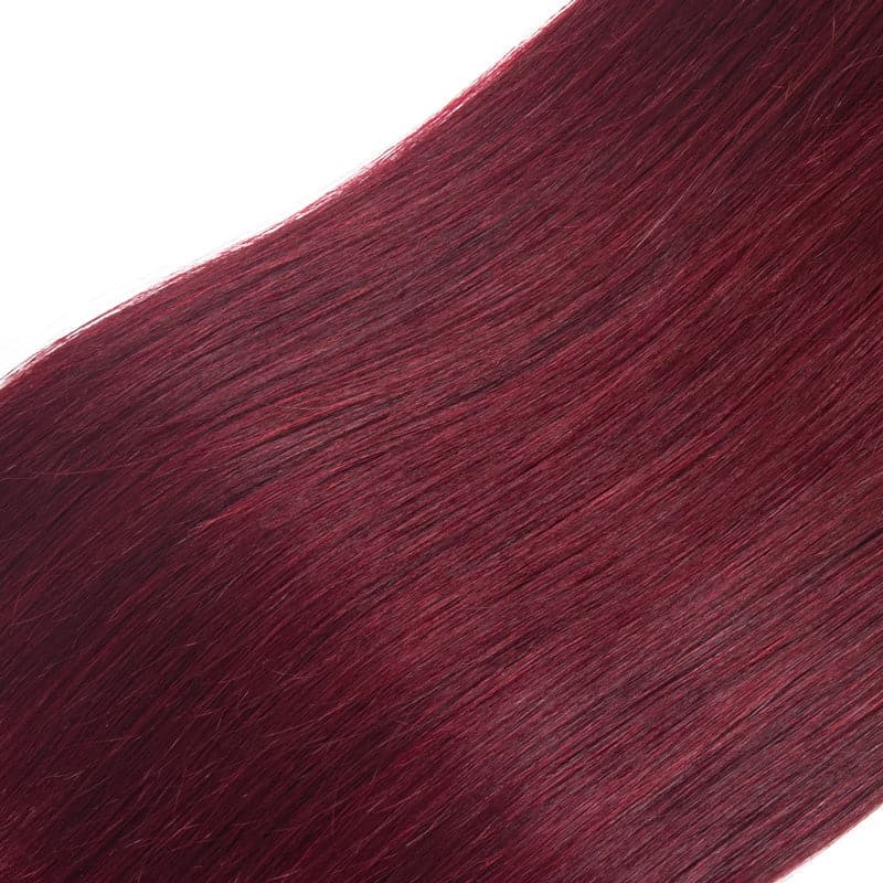 lumiere 1B/99J Ombre Straight Hair 4 Bundles 100% Virgin Human Hair Extension