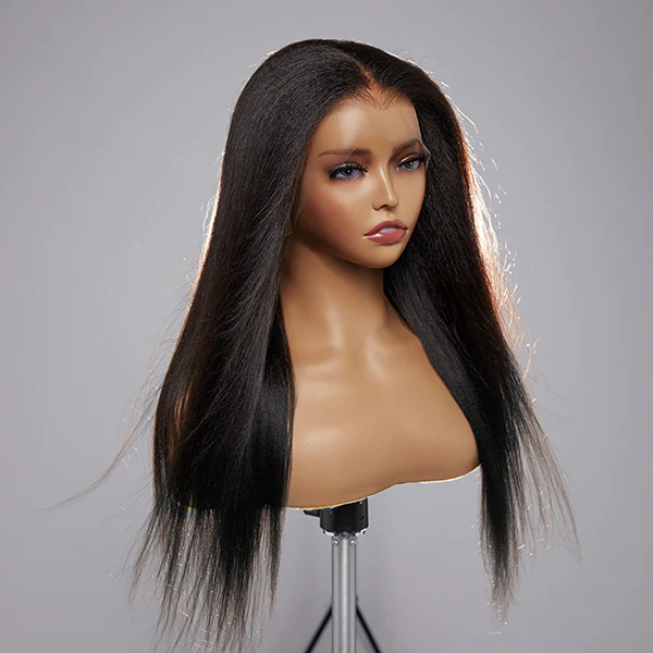 Lumiere Hair Pre-cut Kinky Straight Glueless HD 4X6/4x4  Lace Closure 100% Human Hair Wig