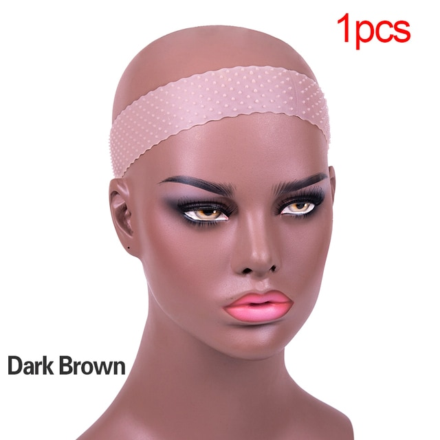 Adjustable Silicone Headband Velvet For Lace Frontal Wigs 22cm High Elasticity Rubber