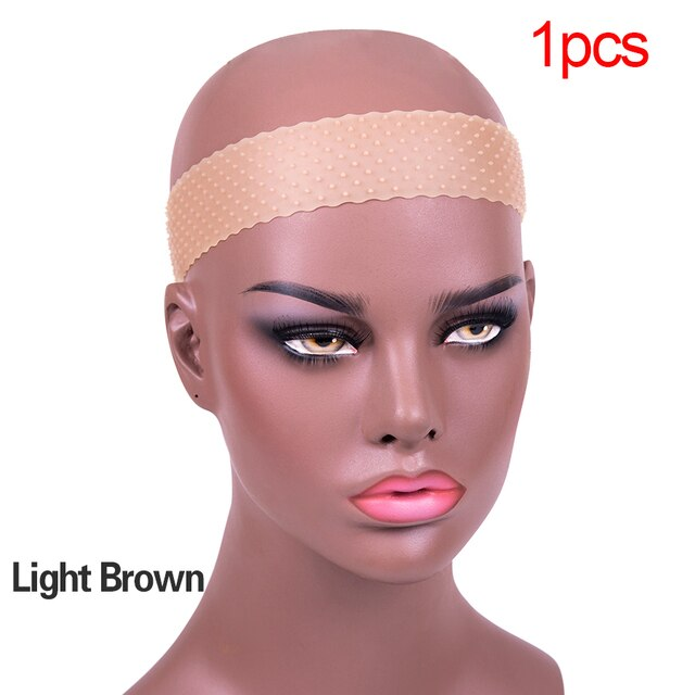 Adjustable Silicone Headband Velvet For Lace Frontal Wigs 22cm High Elasticity Rubber