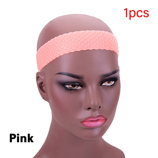 Adjustable Silicone Headband Velvet For Lace Frontal Wigs 22cm High Elasticity Rubber