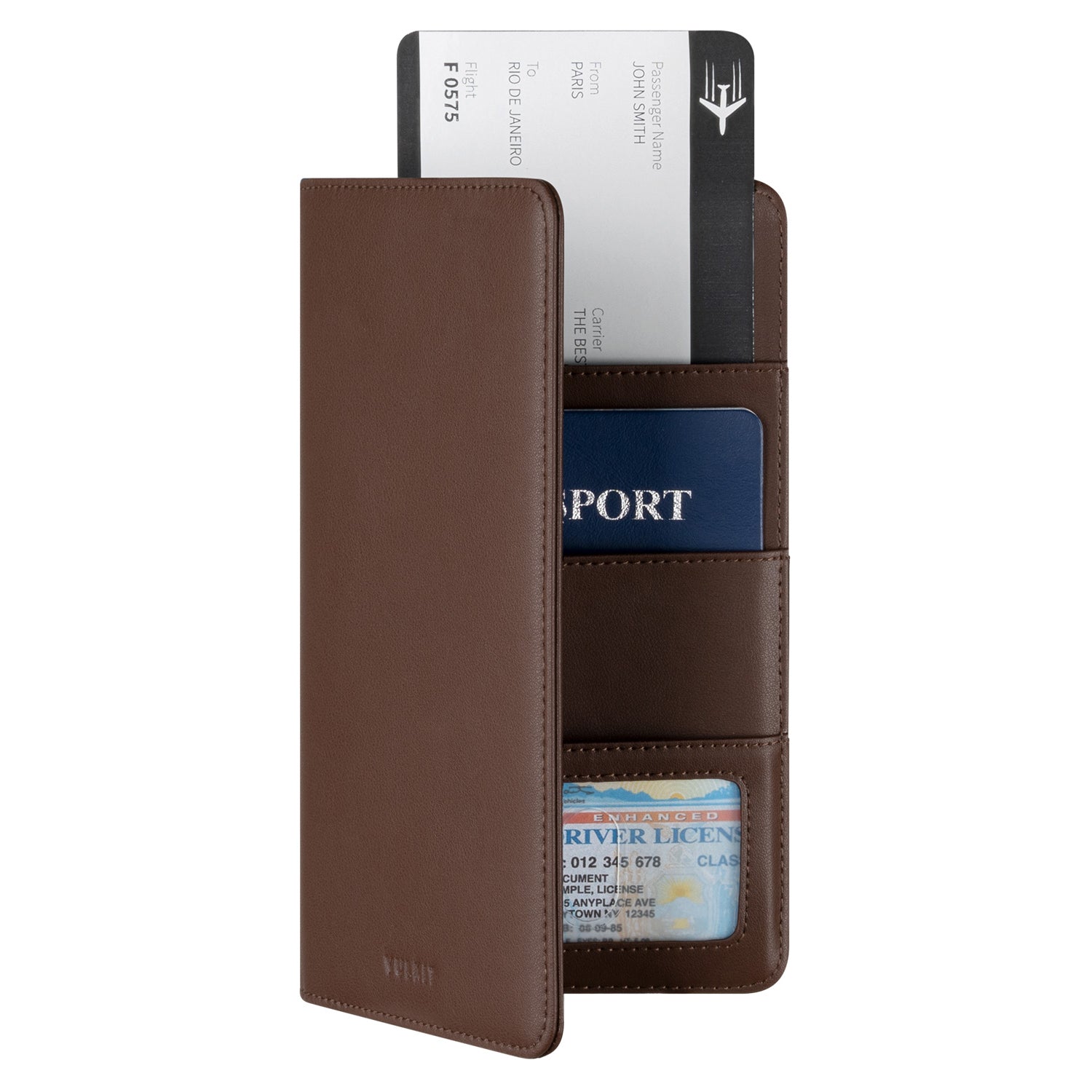 VPW100- Bifold Passport Holder For Cash, Bills and Cards