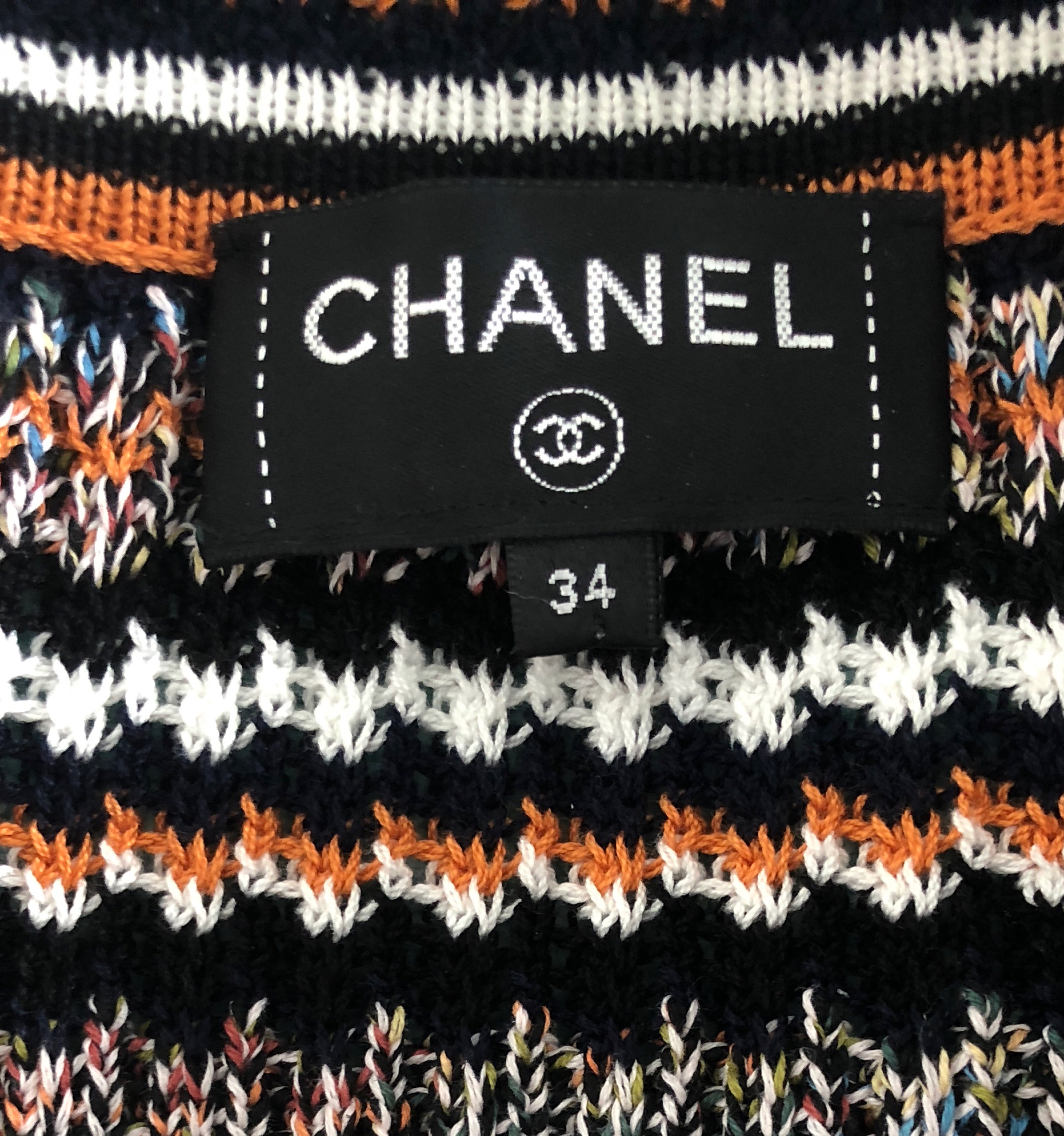 Chanel Cropped Zip Front Sweater