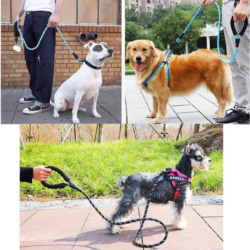 Strong Reflective Dog Leash 150/200/300cm for Big Dogs