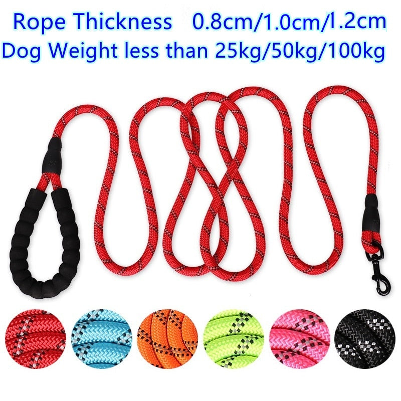 Strong Reflective Dog Leash 150/200/300cm for Big Dogs