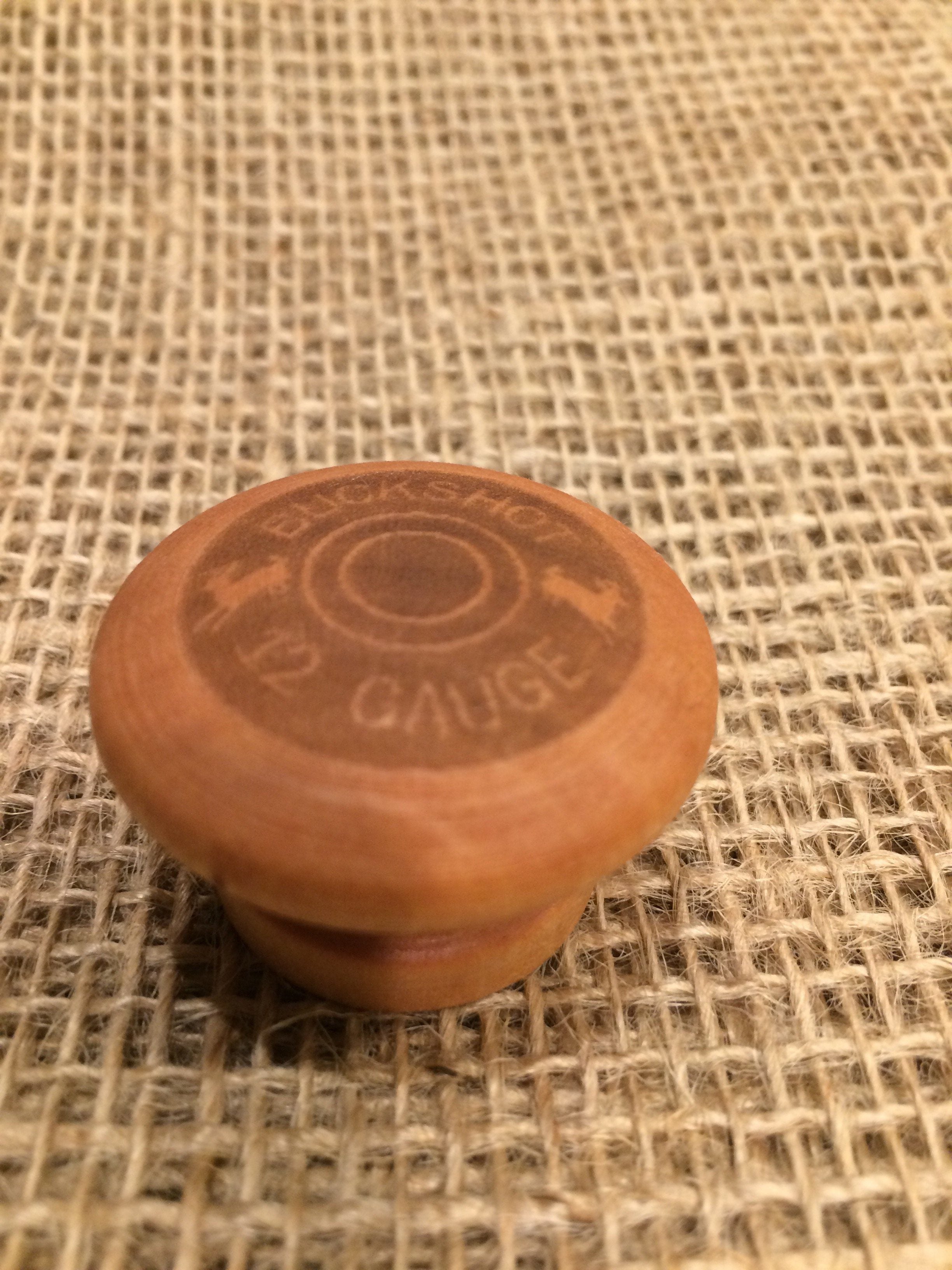 Rustic Cabinet Pulls Laser Engraved Buckshot -12 Gauge Knob