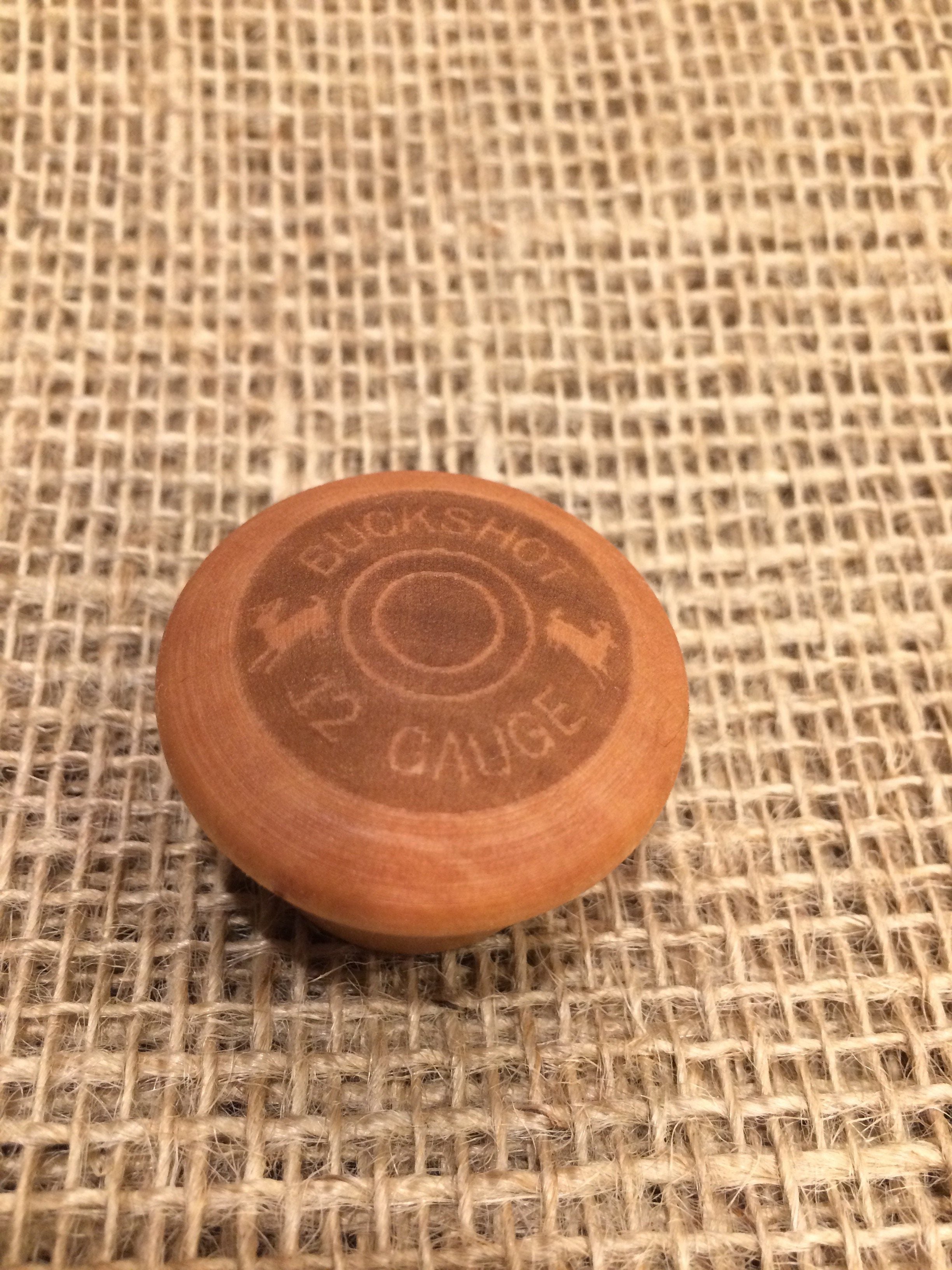 Rustic Cabinet Pulls Laser Engraved Buckshot -12 Gauge Knob