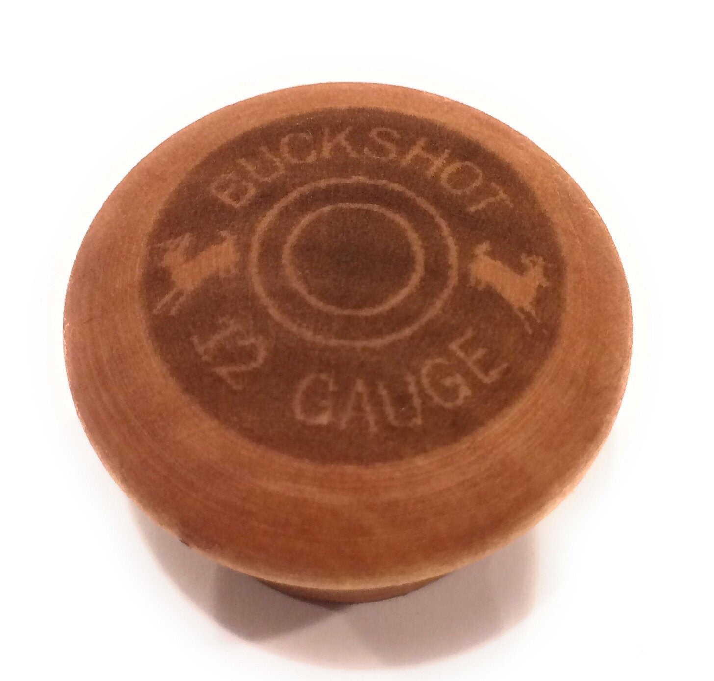 Rustic Cabinet Pulls Laser Engraved Buckshot -12 Gauge Knob