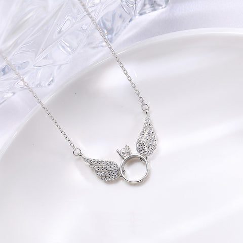 Cubic Zirconia Angel Wings Pendant Necklace – New And The Best