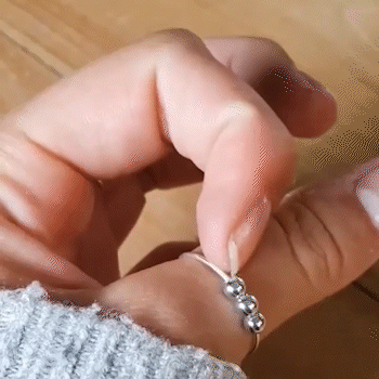 4 kralen verstelbare angstverlichtingsring | Claire & Clara