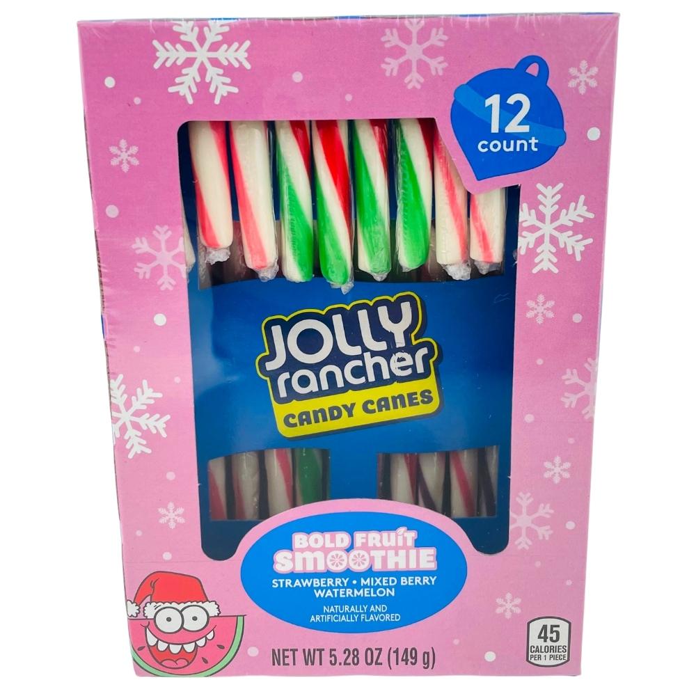 Christmas Jolly Rancher Bold Fruit Smoothie Candy Canes 12ct