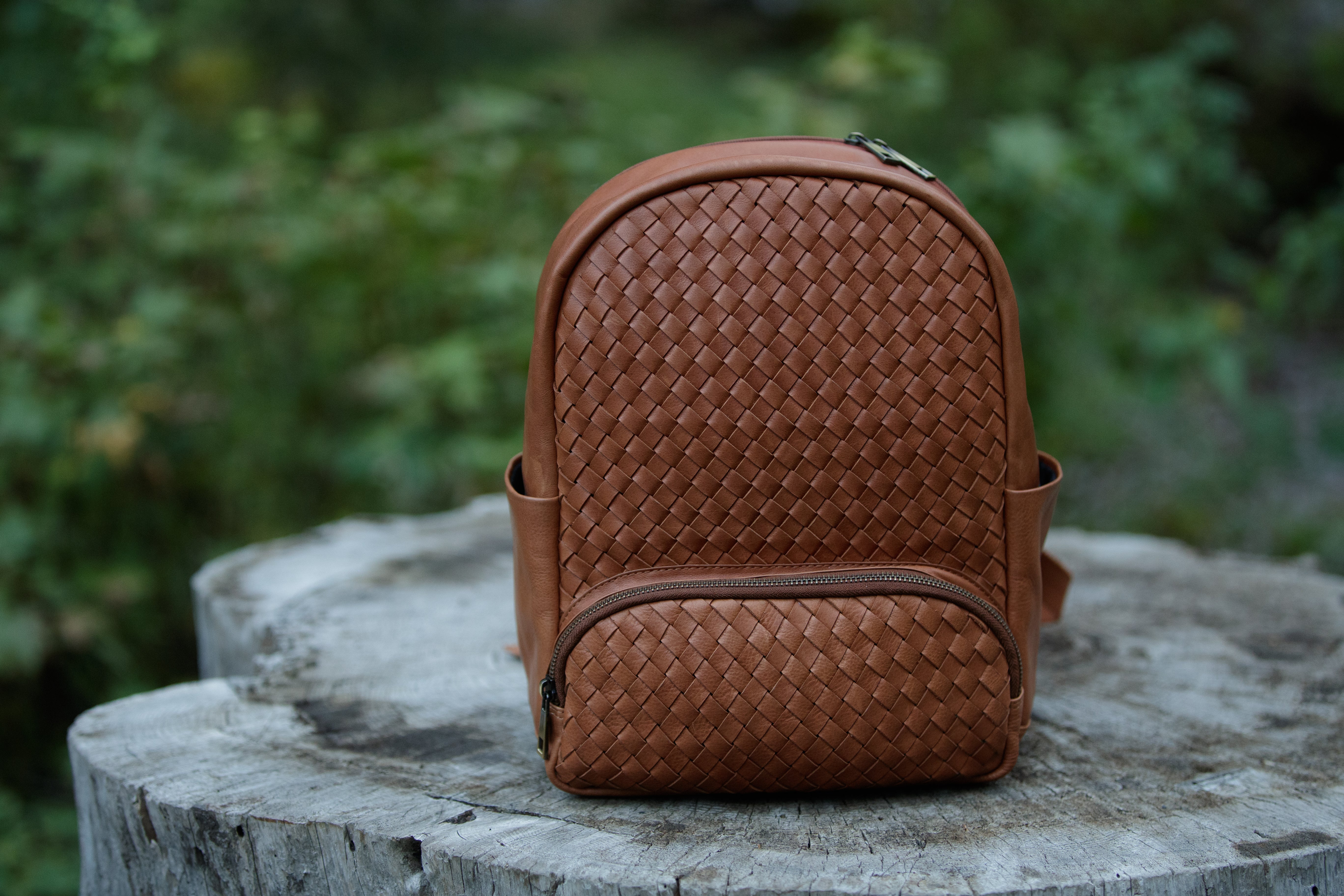 Mini Woven Backpack