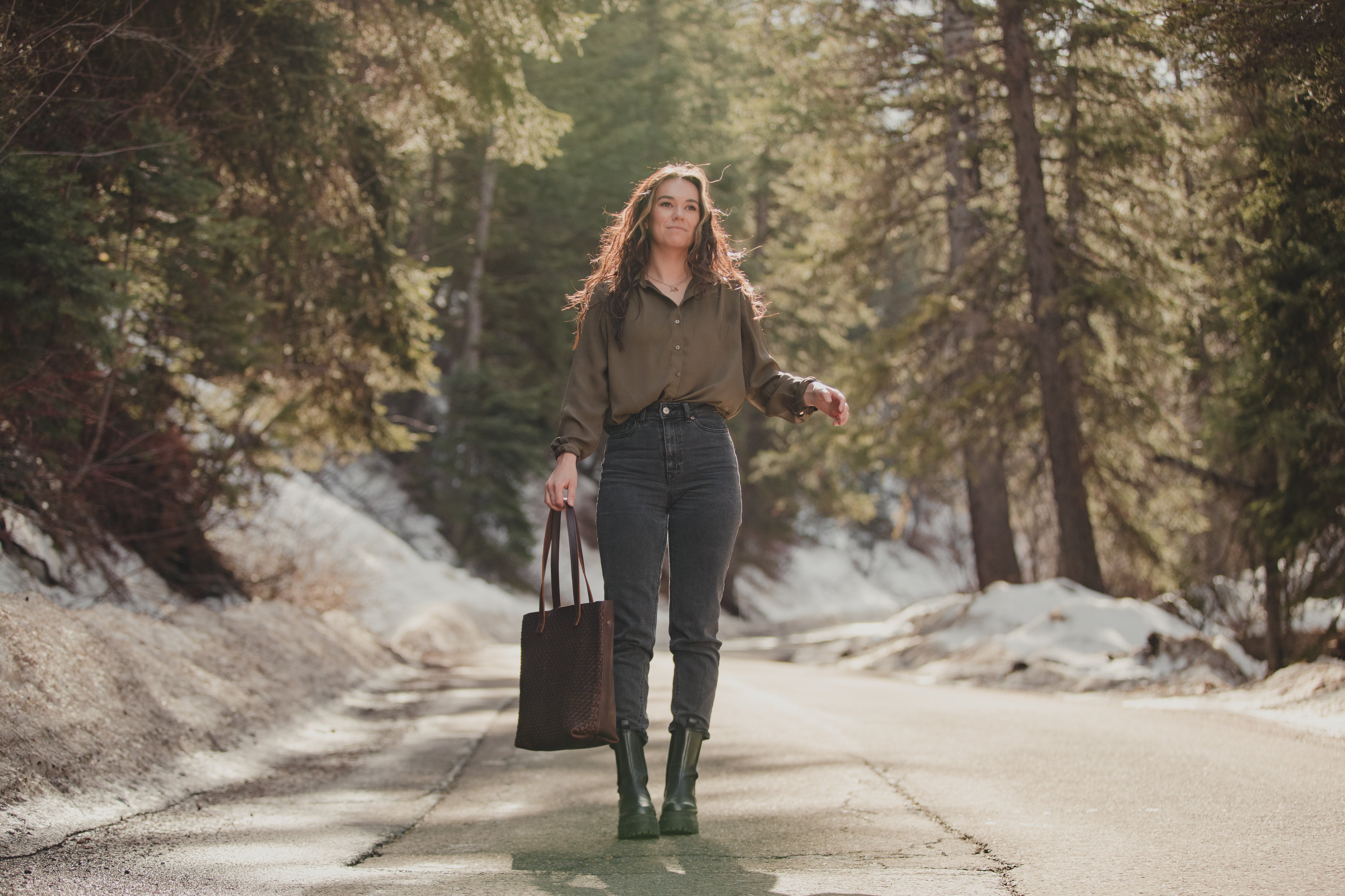 Woven Leather Tote