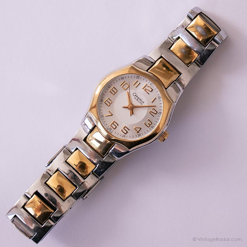 Vintage Caravelle by Bulova Two-tone Watch | Elegant Ladies Watch