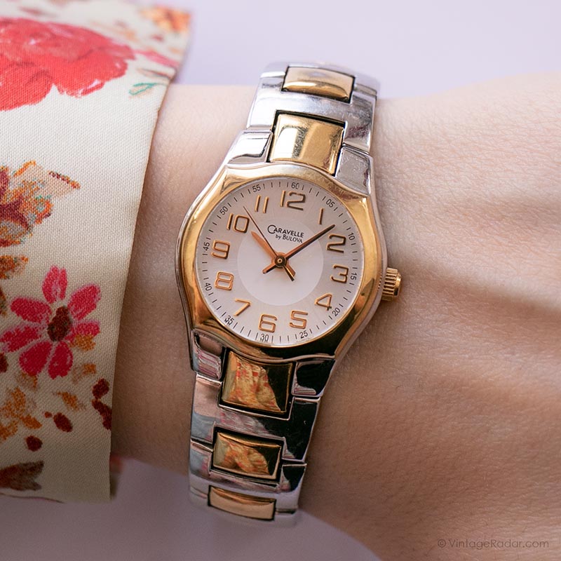 Vintage Caravelle by Bulova Two-tone Watch | Elegant Ladies Watch