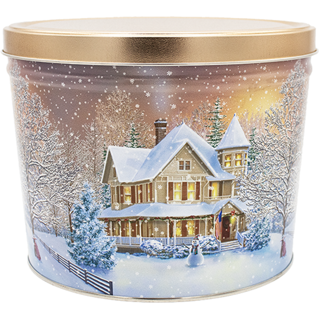 2 Gallon - Home For The Holidays Christmas Tin