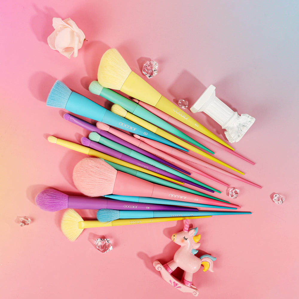 Docolor Makeup brushes Dreaming of Unicorns 17 Piece of Makeup Brush Set best makeup brushes professional makeup brushes synthetic hair makeup brush makeup brand