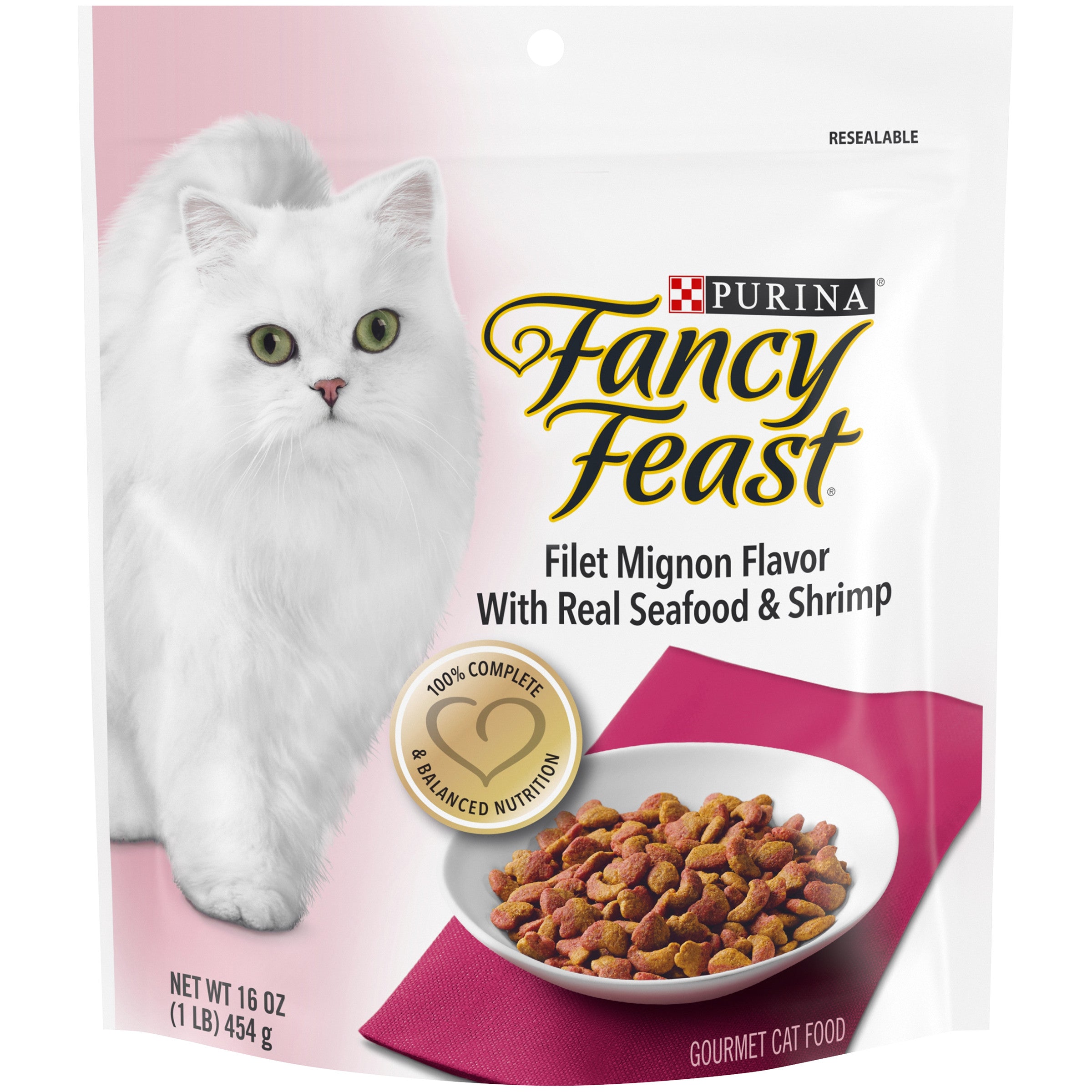 Purina Fancy Feast Gourmet Cat Food 2CT Flavor Variety Bundle, 1 Filet Mignon w/ Real Seafood Shrimp, 1 Savory Chicken Turkey