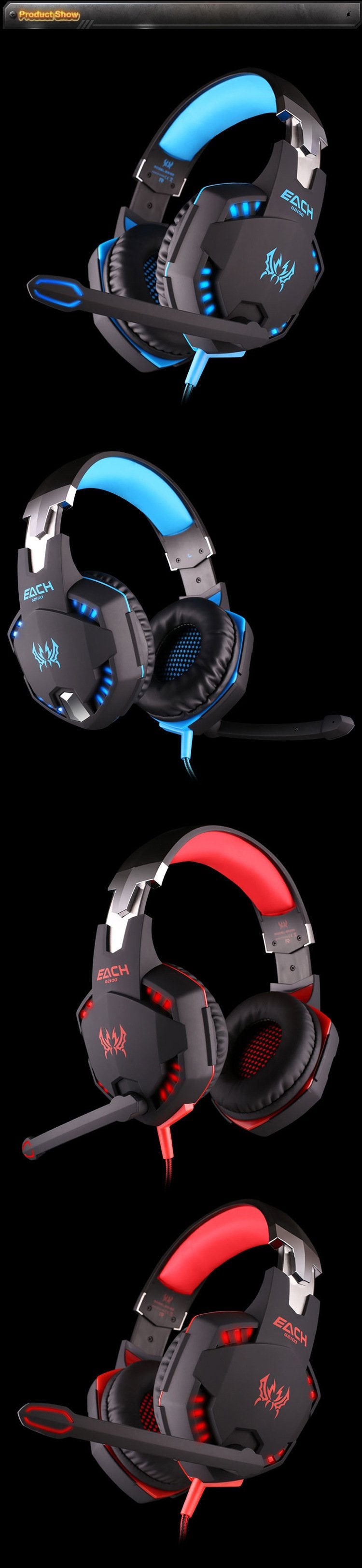 Ninja Dragon Stealth G21Z LED Vibration Gaming Headphone with Microphone