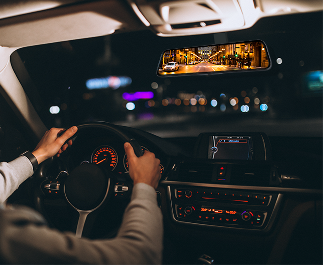 Vantop H612T 4K HD Mirror Dash Cam with GPS