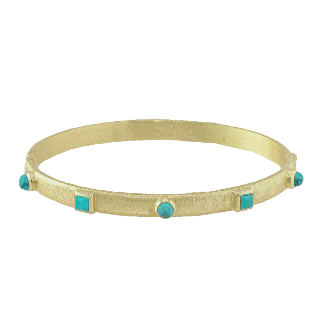 Marcia Moran Kota Torquoise Hinge Bracelet