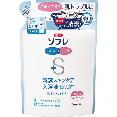 Bathclin Sofure Clean Skincare Bath Liquid - Refill - 600g