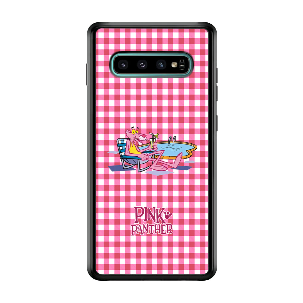 Pink Panther Relax with Swimming Samsung Galaxy S10 Plus Case