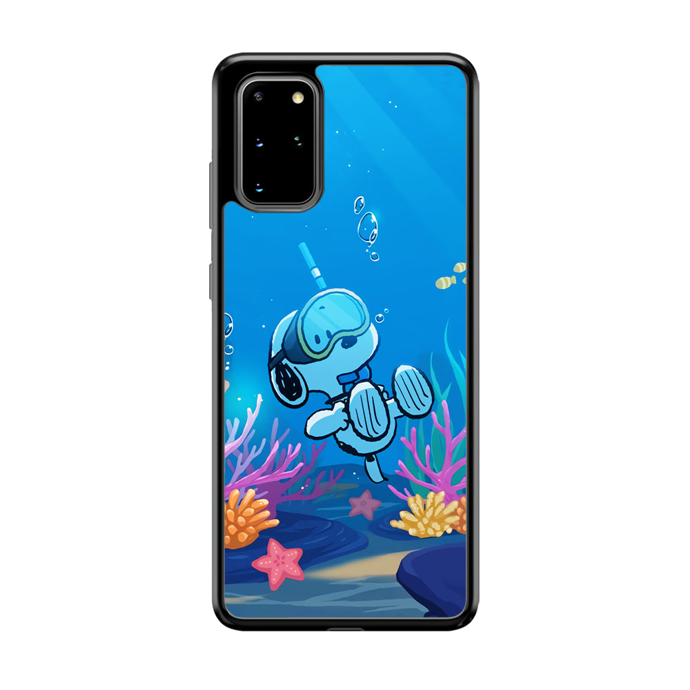 Snoopy Enjoy Diving Samsung Galaxy S20 Plus Case