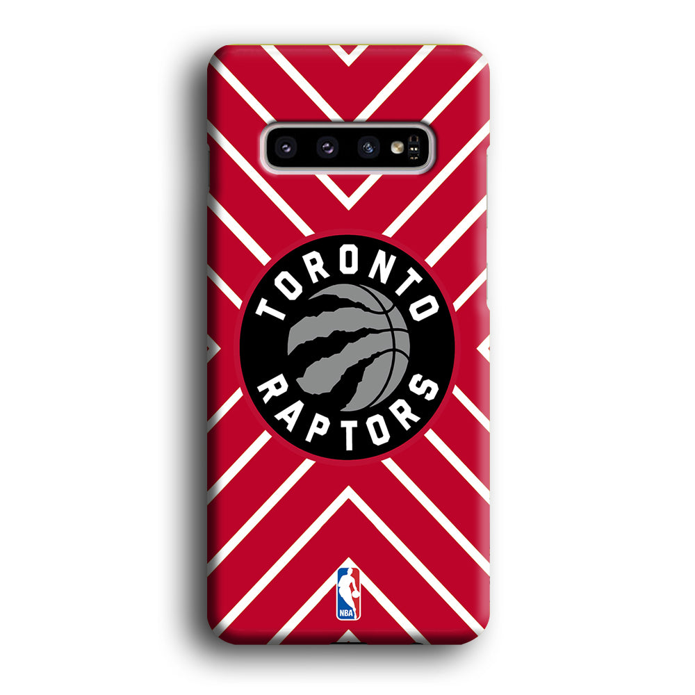 Toronto Raptors Red Shapes Samsung Galaxy S10 Plus Case
